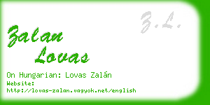 zalan lovas business card